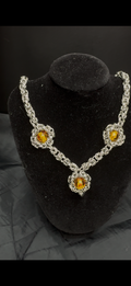 Cracked sunstone chain